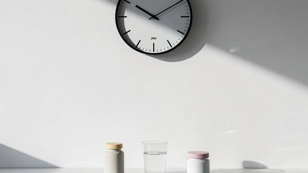 Horloge murale moderne avec zones colorées marquant les intervalles de prise